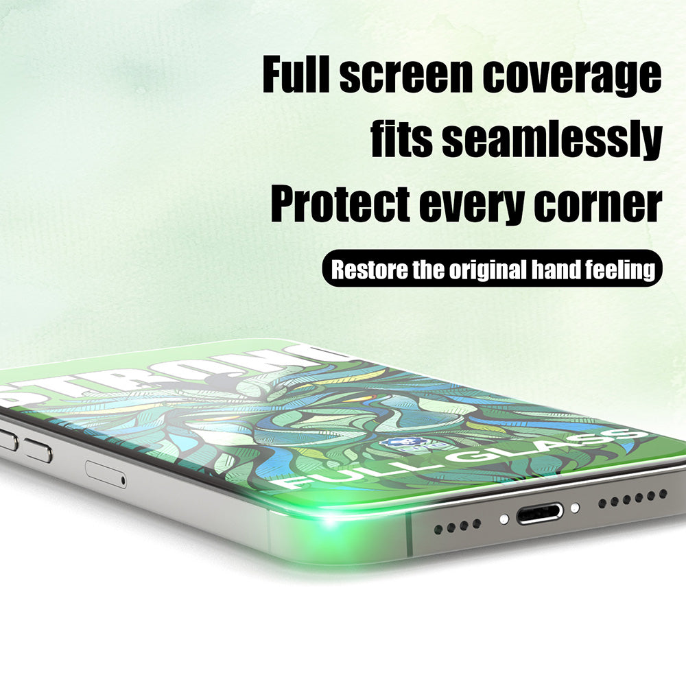 Folie de protectie Ecran Lito D+ Max Strong pentru Apple iPhone 17 / 16 Pro, Sticla Securizata, Full Glue, Neagra