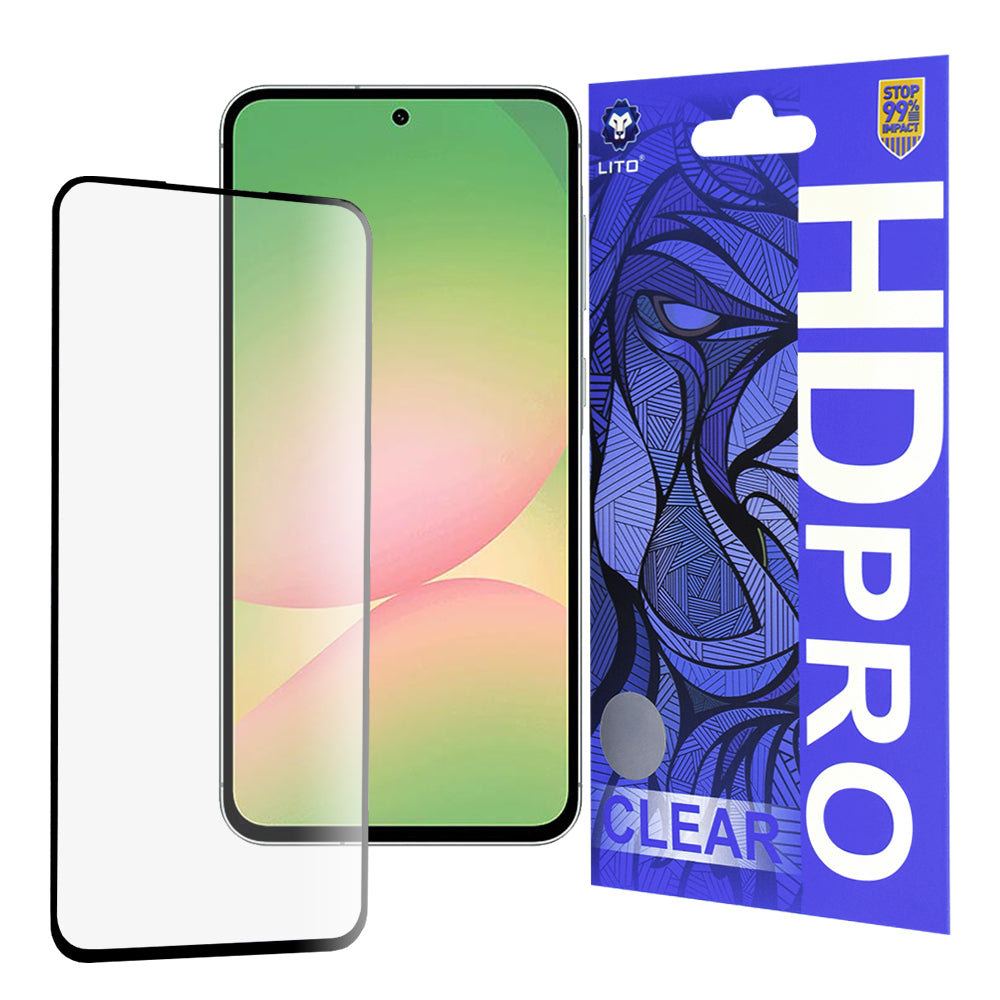 Folie de protectie Ecran Lito HD Pro Clear pentru Samsung Galaxy A56 A566, Sticla Securizata, Full Glue, Neagra
