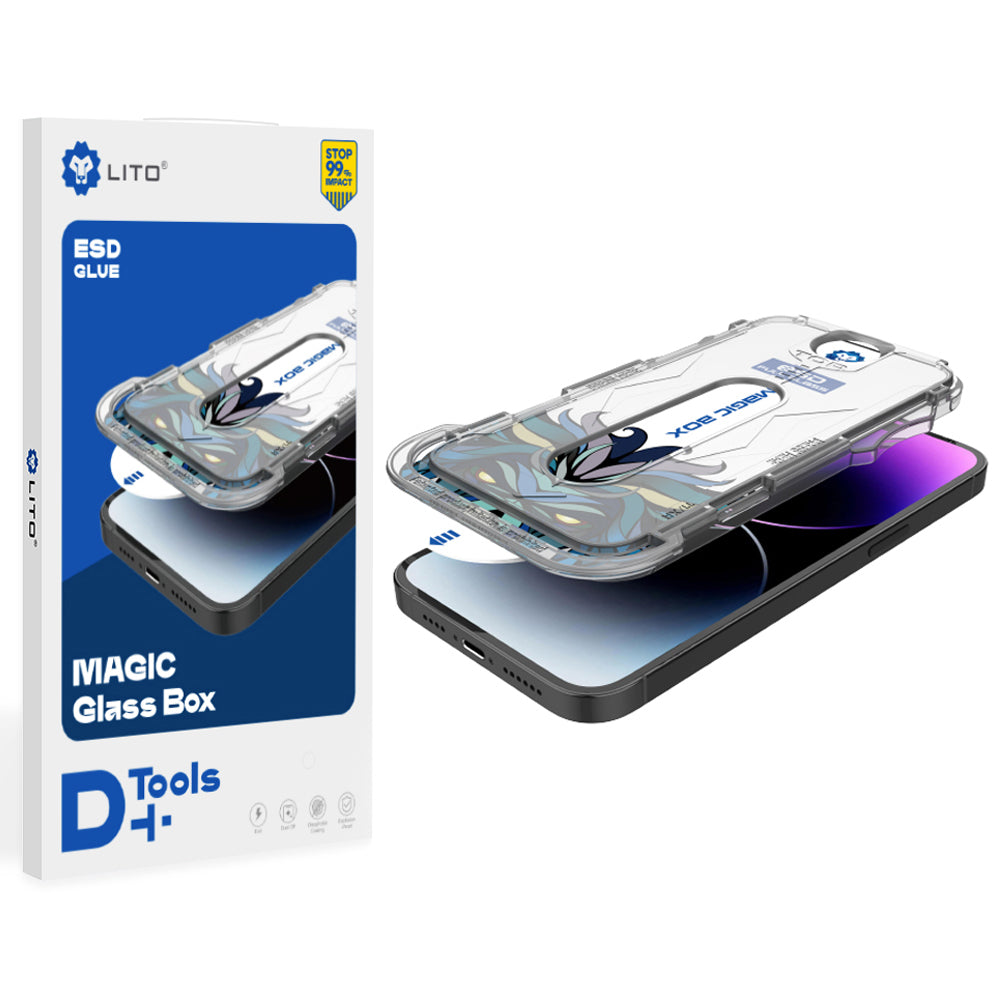 Folie de protectie Ecran Lito Magic Glass Box D+ Tools pentru Apple iPhone 16 Pro, Sticla Securizata, Full Glue