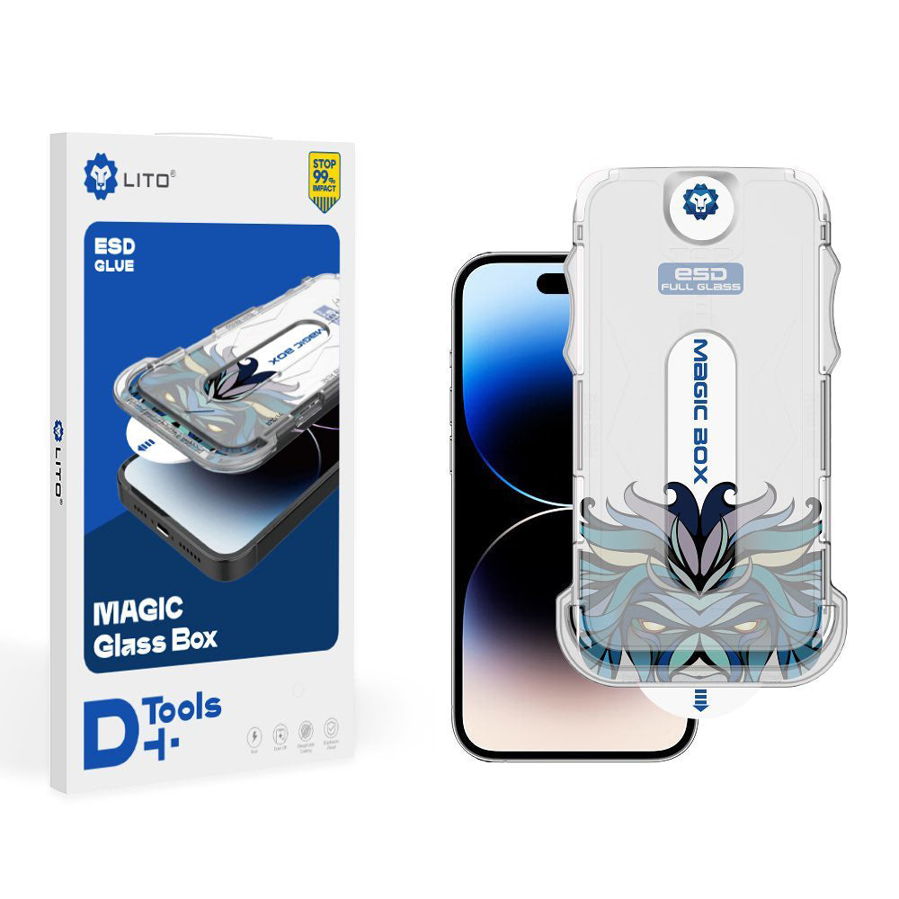 Folie de protectie Ecran Matte Lito Magic Glass Box D+ Tools pentru Apple iPhone 16 Plus, Sticla Securizata, Full Glue