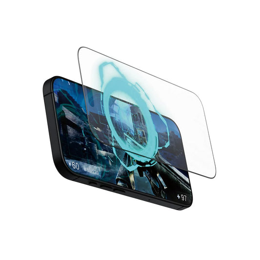 Folie de protectie Ecran Matte PanzerGlass Ultra-Wide Fit Gaming pentru Apple iPhone 16 Pro, Sticla Securizata, Full Glue, Neagra