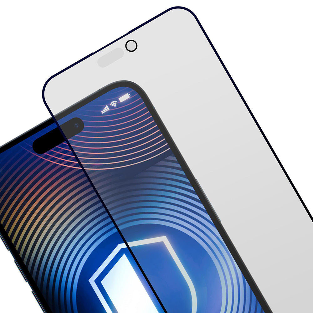 Folie de protectie Ecran Matte Privacy 3MK HardGlass Max pentru Apple iPhone 17 Pro Max, Sticla Securizata, Full Glue