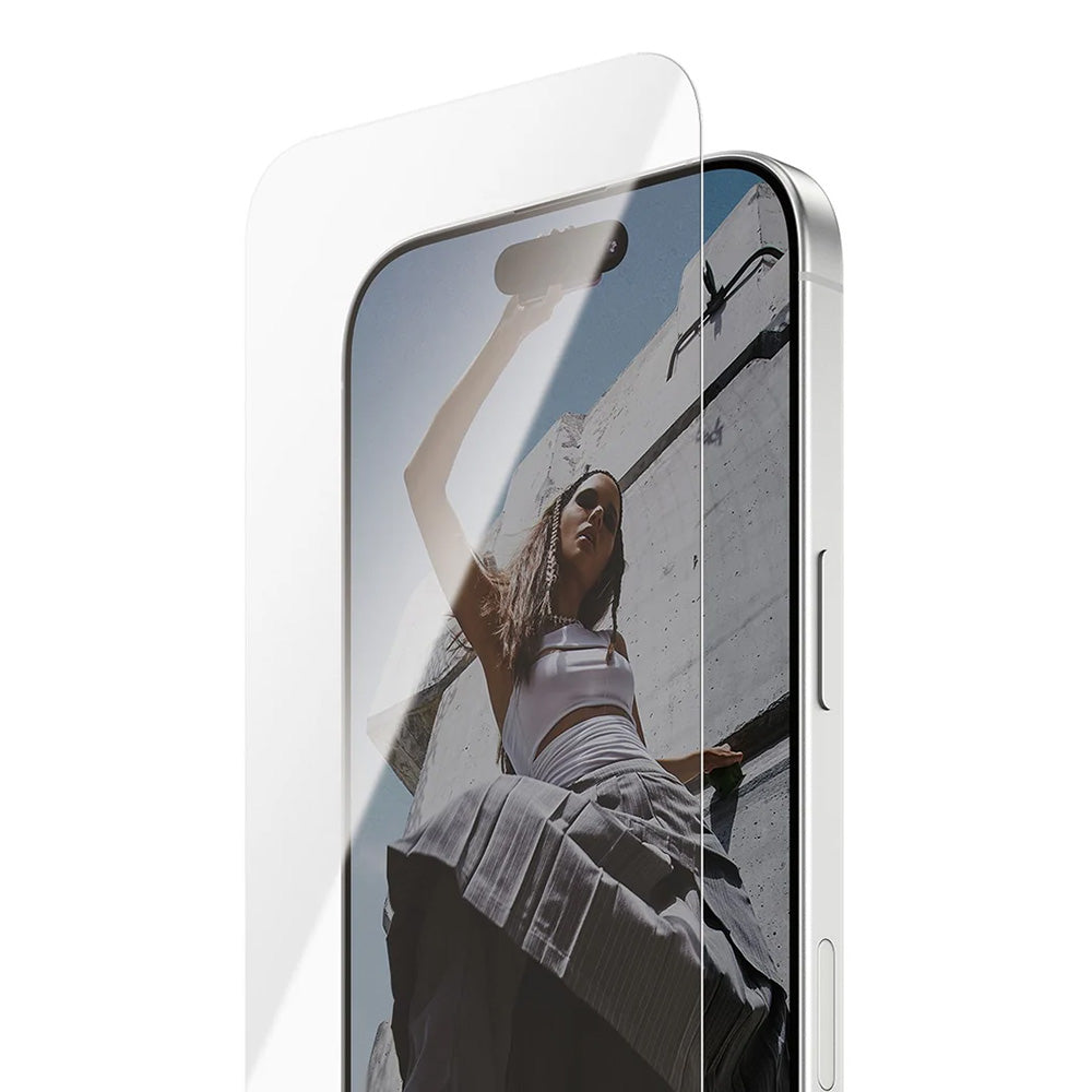 Folie de protectie Ecran PanzerGlass Safe. Ultra-Wide Fit EasyAligner pentru Apple iPhone 17 / 16 Pro, Sticla Securizata, Full Glue