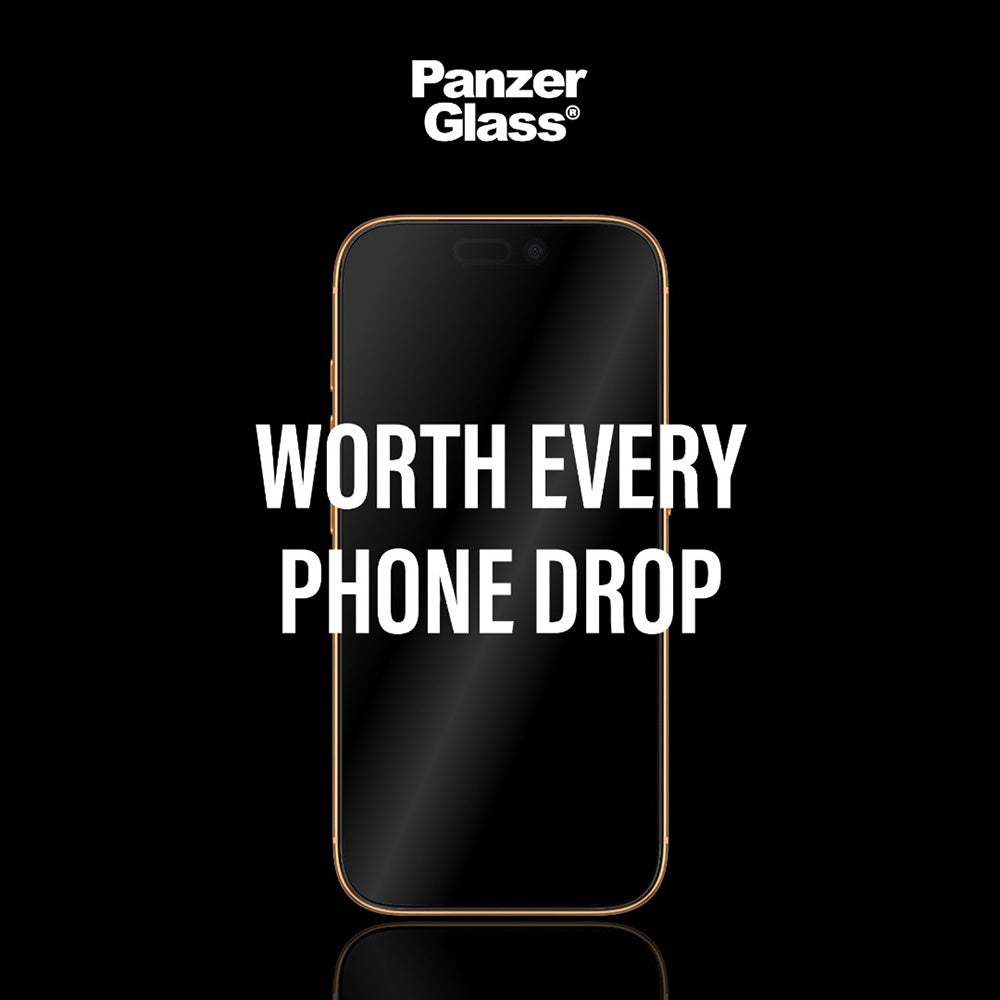 Folie de protectie Ecran PanzerGlass Ultra-Wide Fit Stealth Fastfit pentru Apple iPhone 17 Pro, Sticla Securizata, Full Glue, Neagra