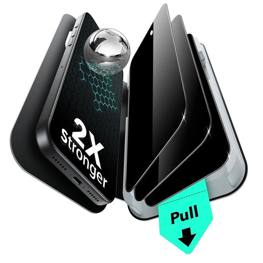 Folie de protectie Ecran Privacy ESR UltraFit pentru Apple iPhone 17 Pro Max, Sticla Securizata, Full Glue, Set 3 bucati