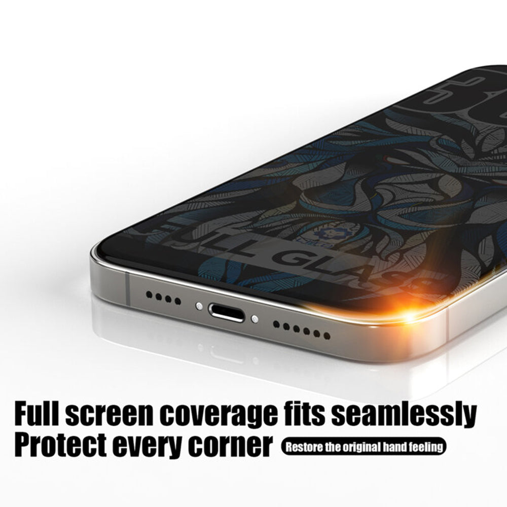Folie de protectie Ecran Privacy Lito D+ Max 300C pentru Apple iPhone 17 / 16 Pro, Sticla Securizata, Full Glue