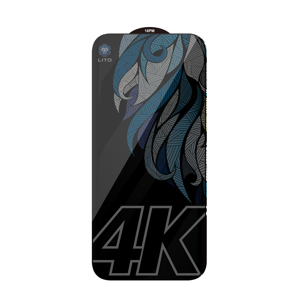 Folie de protectie Ecran Privacy Lito D+ Max 4K pentru Apple iPhone 17 / 16 Pro, Sticla Securizata, Full Glue