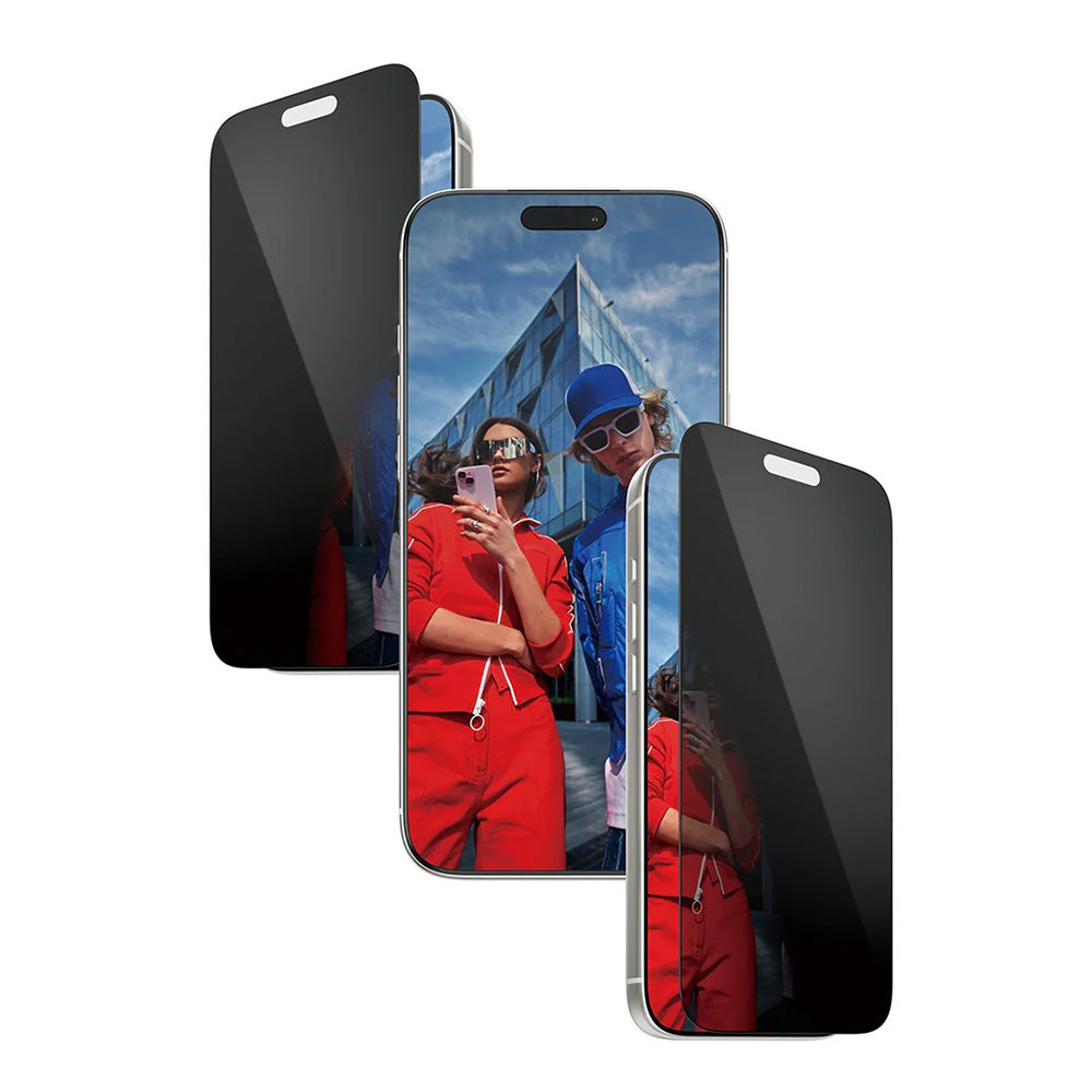 Folie de protectie Ecran Privacy PanzerGlass Ultra-Wide Fit 2-Way EasyAligner pentru Apple iPhone 17 Pro Max, Sticla Securizata, Full Glue