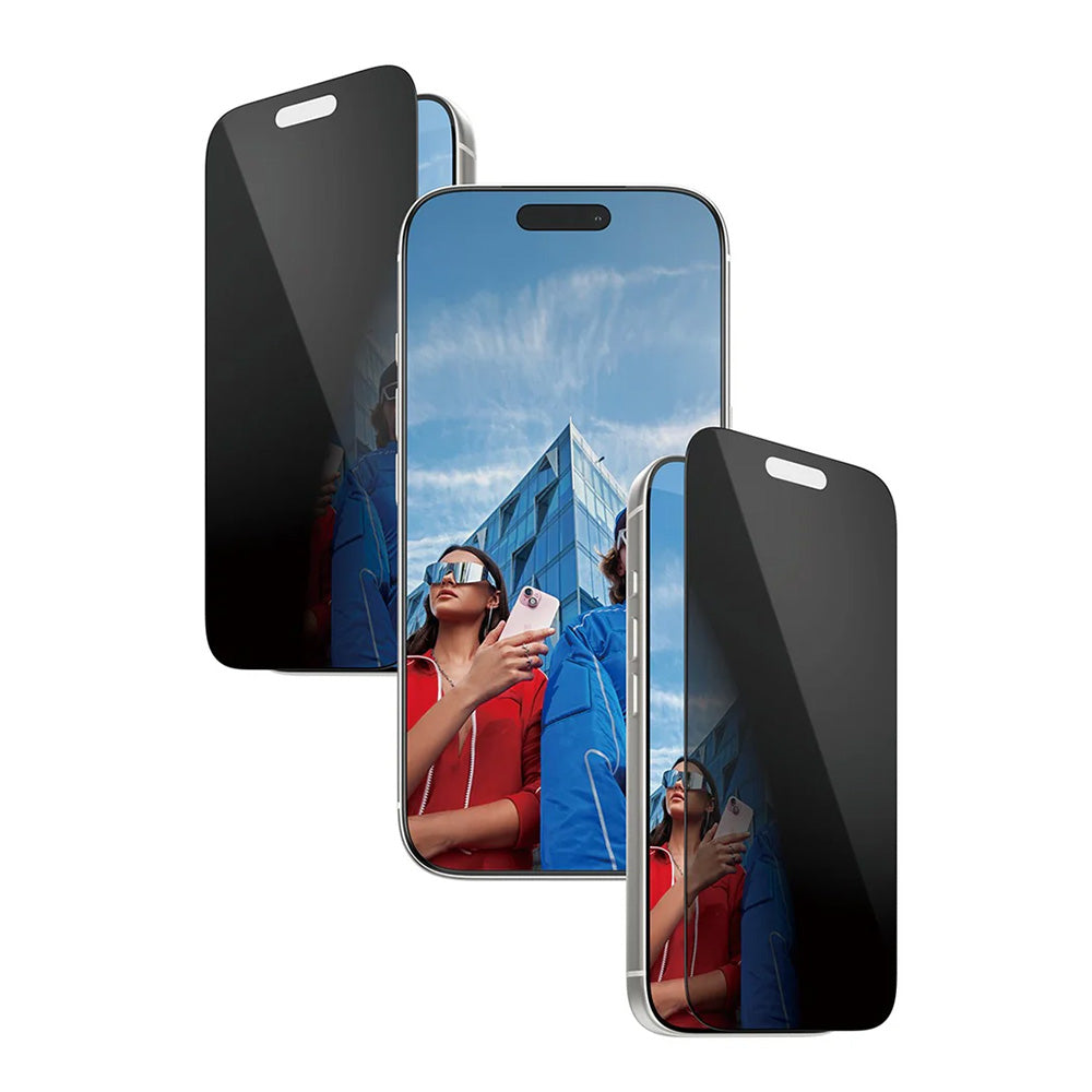 Folie de protectie Ecran Privacy PanzerGlass Ultra-Wide Fit 2-Way EasyAligner pentru Apple iPhone 17 Pro, Sticla Securizata, Full Glue
