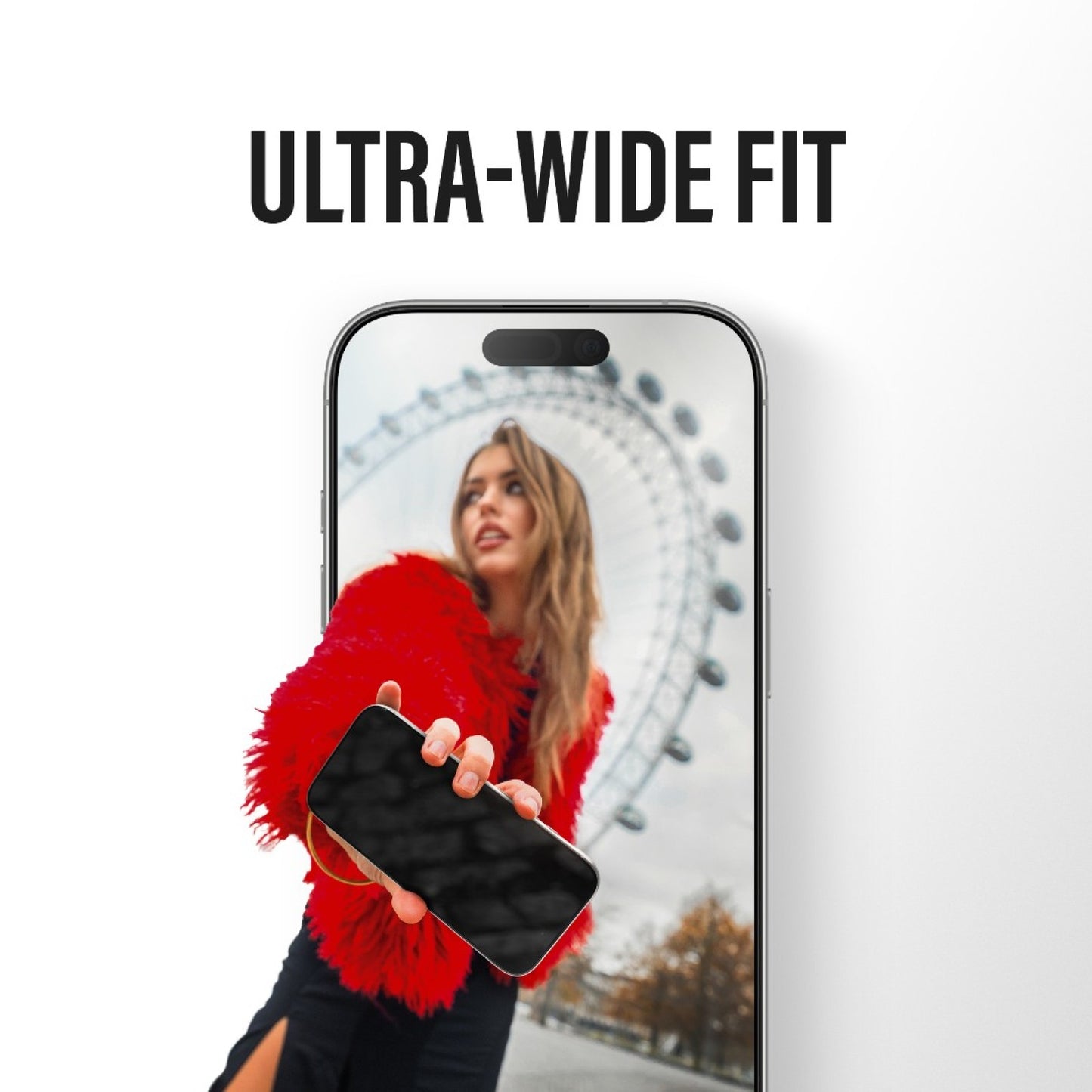 Folie de protectie Ecran Privacy PanzerGlass Ultra-Wide Fit 2-Way EasyAligner pentru Apple iPhone 17 Pro, Sticla Securizata, Full Glue