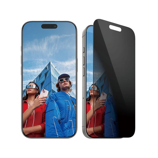 Folie de protectie Ecran Privacy PanzerGlass Ultra-Wide Fit EasyAligner pentru Apple iPhone 16 Pro, Sticla Securizata, Full Glue