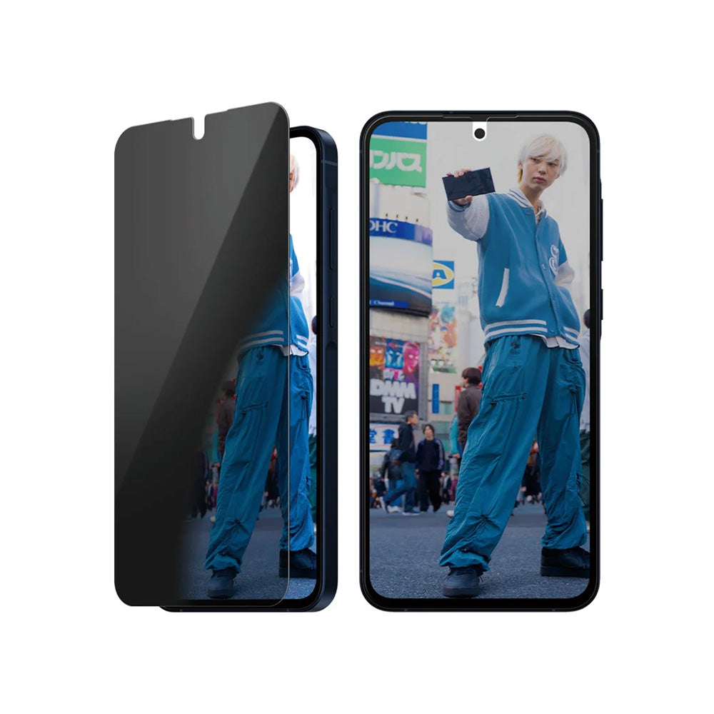 Folie de protectie Ecran Privacy PanzerGlass Ultra-Wide Fit pentru Samsung Galaxy A56 A566, Sticla Securizata, Full Glue