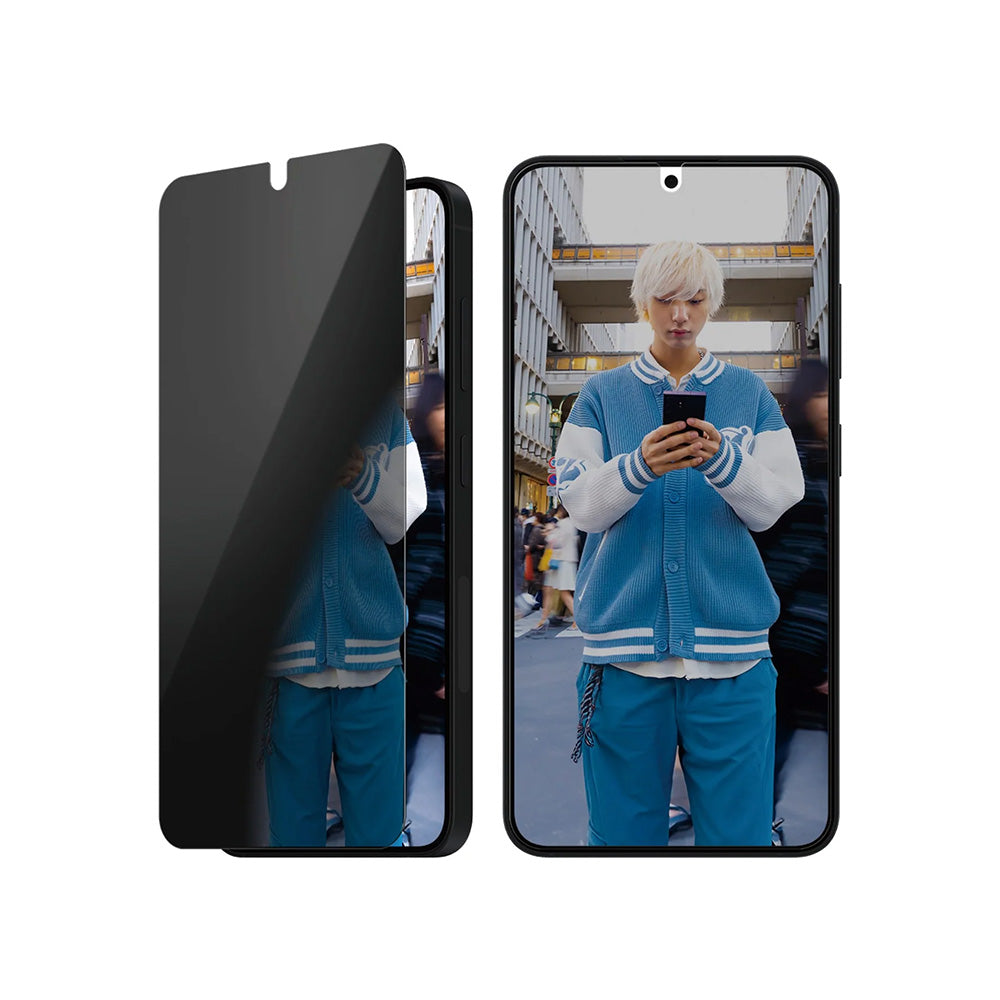 Folie de protectie Ecran Privacy PanzerGlass Ultra-Wide Fit pentru Samsung Galaxy S25 S931 / S24 S921, Sticla Securizata, Full Glue