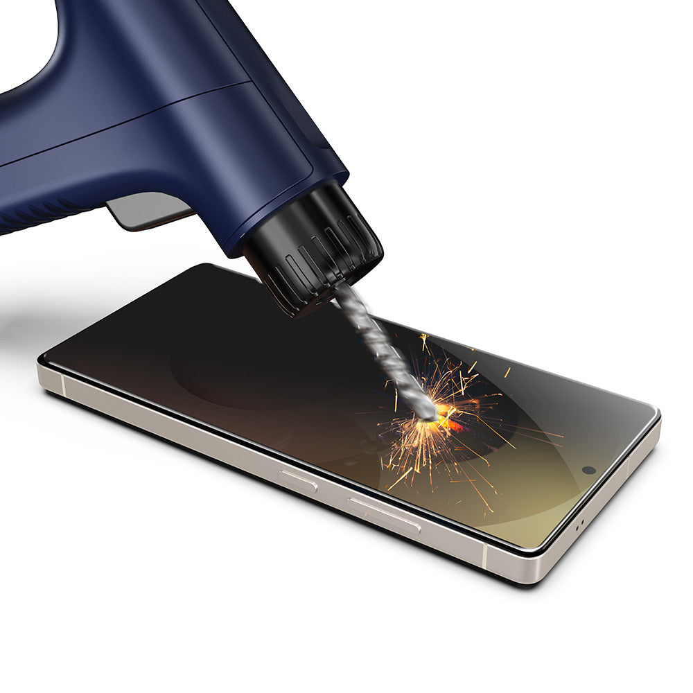 Folie de protectie Ecran Privacy Techsuit TitanGlass CrystalHD pentru Samsung Galaxy S26 Plus, Sticla Securizata, Full Glue