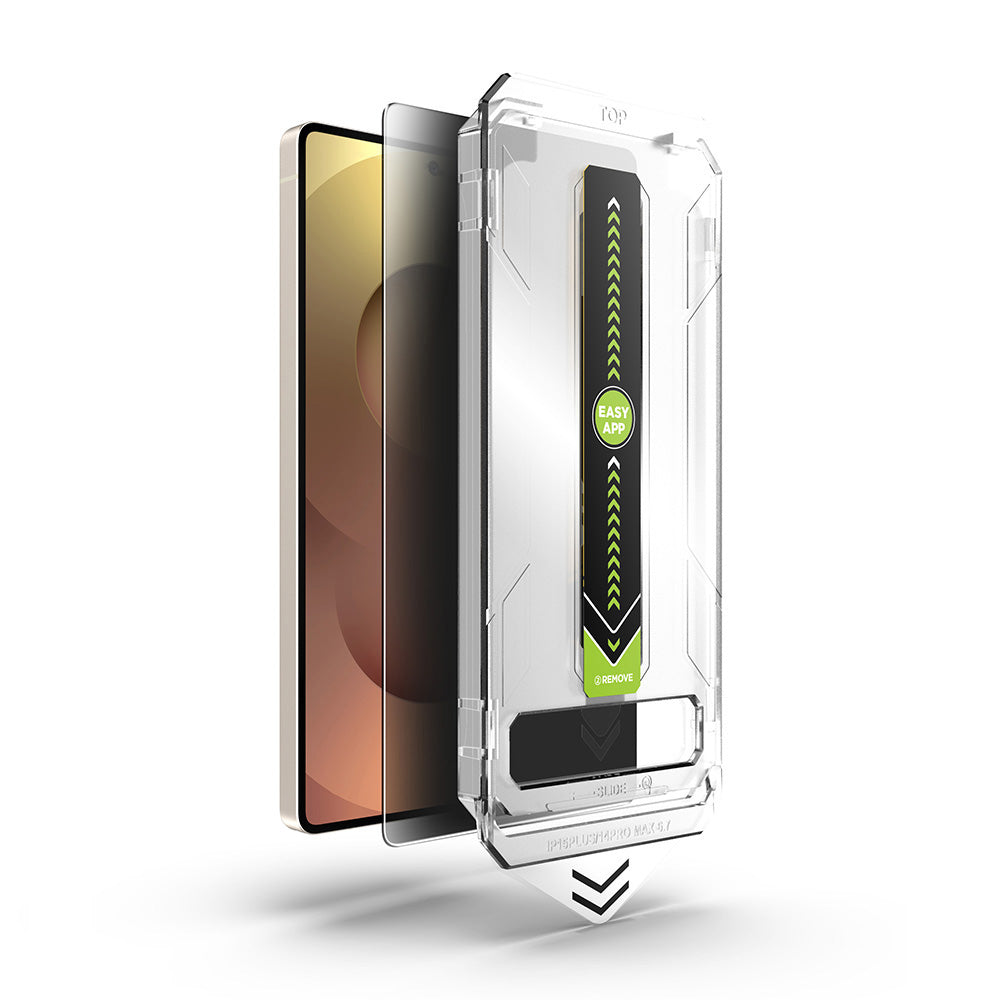 Folie de protectie Ecran Privacy Techsuit TitanGlass CrystalHD pentru Samsung Galaxy S26, Sticla Securizata, Full Glue
