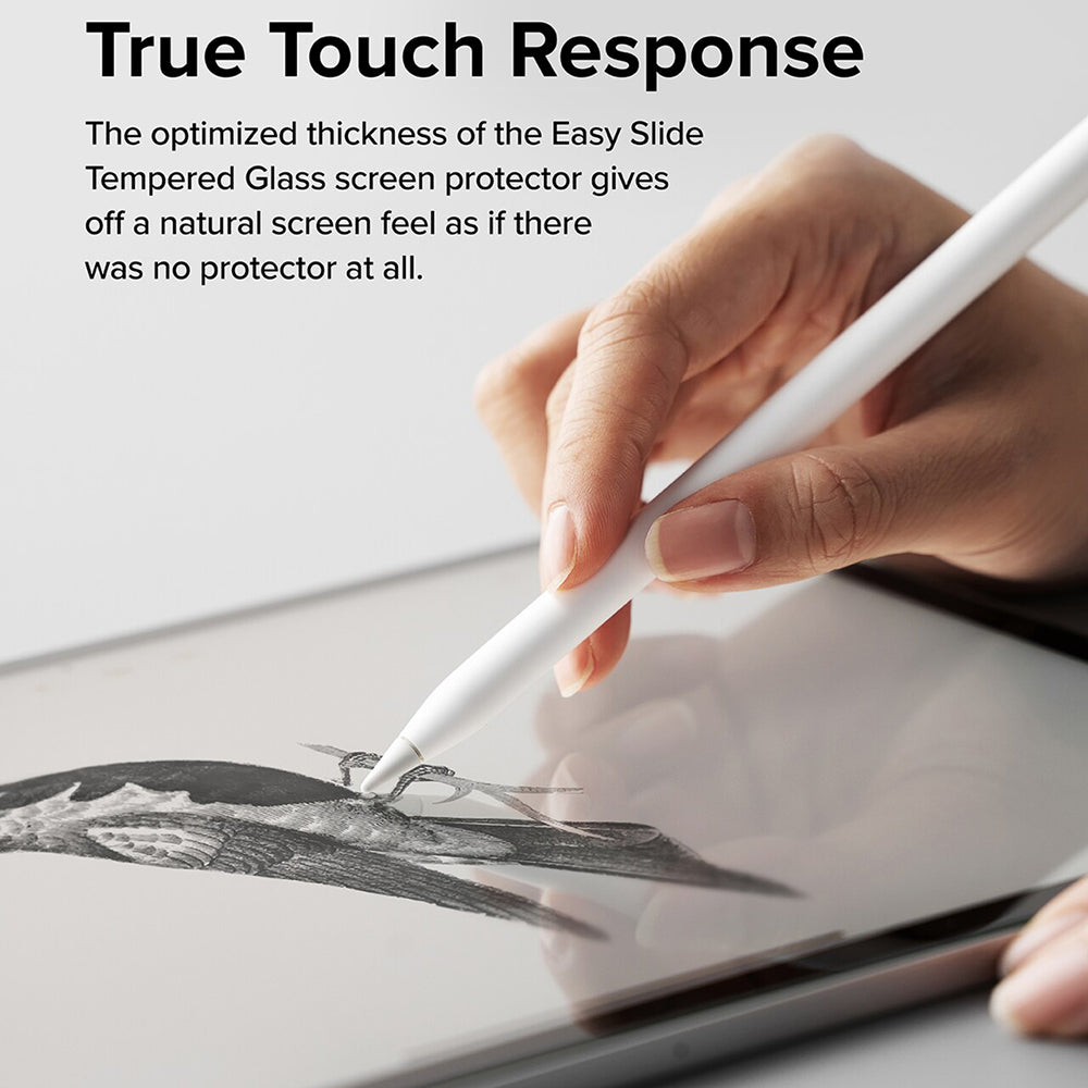 Folie de protectie Ecran Ringke Easy Slide pentru Apple iPad Air 11 (2026) / Air 11 (2025), Sticla Securizata, Full Glue