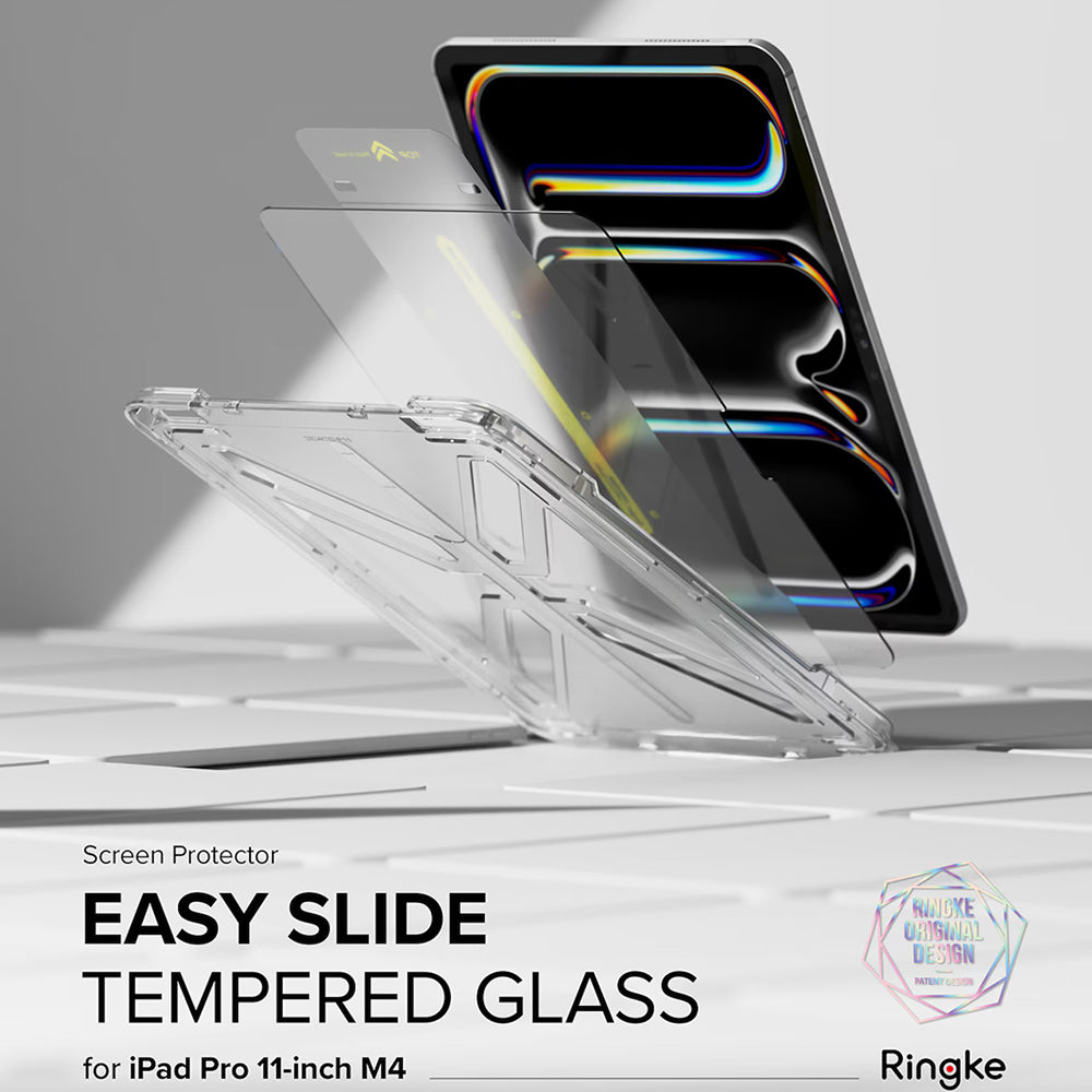 Folie de protectie Ecran Ringke Easy Slide pentru Apple iPad Pro 11 (2024), Sticla Securizata, Full Glue
