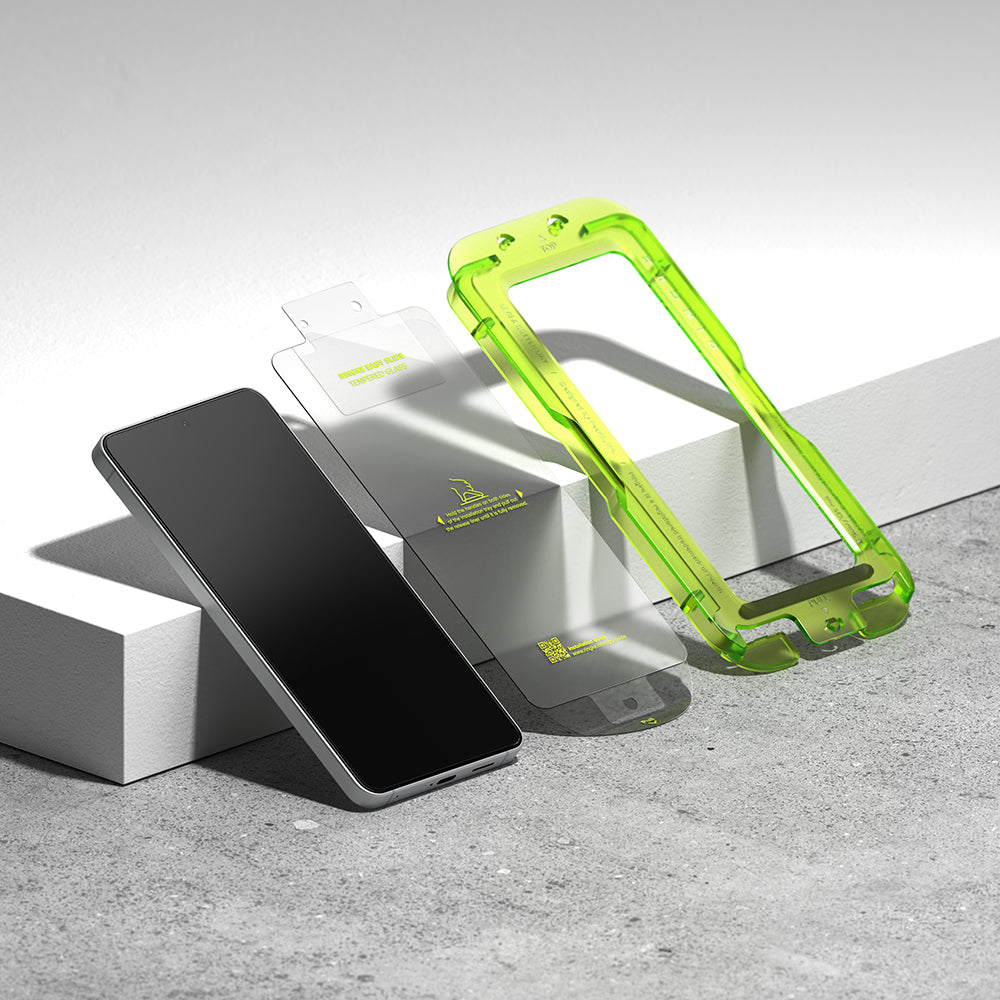 Folie de protectie Ecran Ringke Easy Slide pentru Samsung Galaxy S26 Plus S947, Sticla Securizata, Full Glue, Set 2 bucati