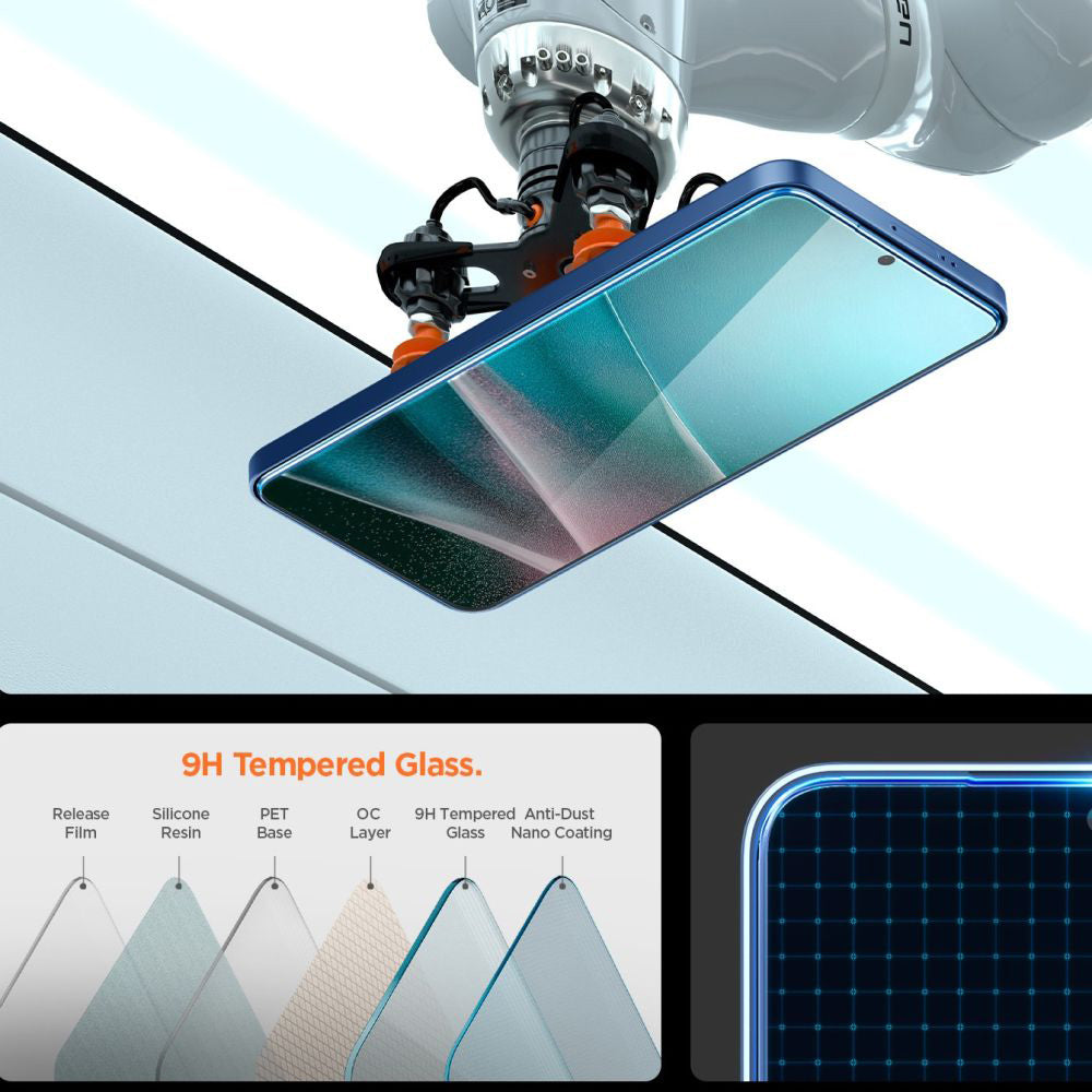 Folie de protectie Ecran Spigen GlastR EZ FIT Pro pentru Samsung Galaxy S25 Edge S937, Sticla Securizata, Full Glue