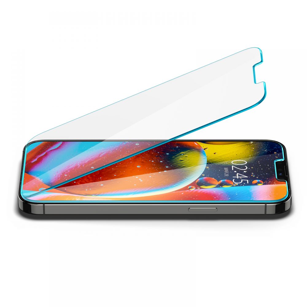 Folie de protectie Ecran Spigen GlastR Slim pentru Apple iPhone 17e / 16e / 14 / 13 Pro, Sticla Securizata, Full Glue