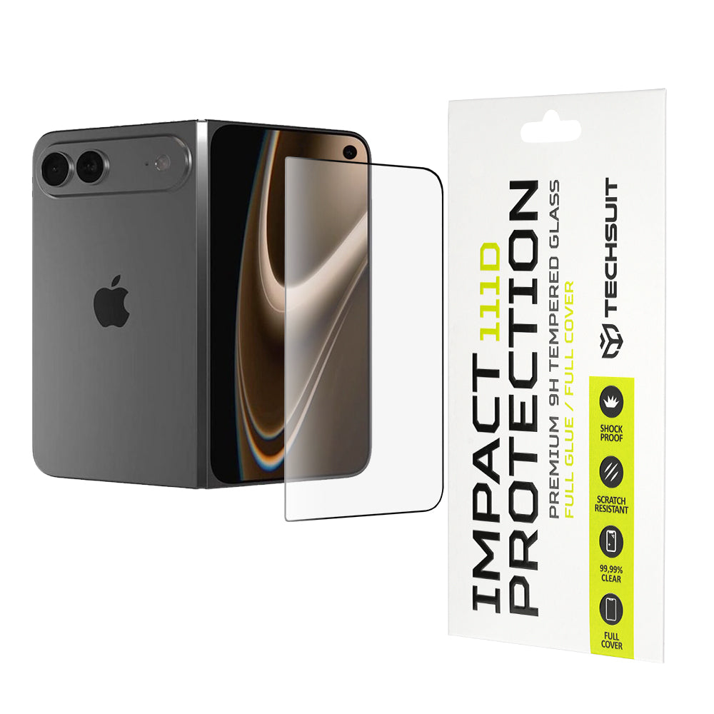 Folie de protectie Ecran Techsuit pentru Apple iPhone Duo, Sticla Securizata, Full Glue, 111D, Neagra