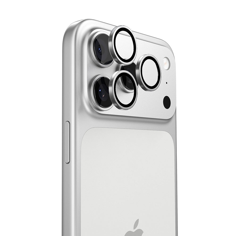 Folie de protectie Camera Spate Torras Lensguard pentru Apple iPhone 17 Pro Max / 17 Pro, Sticla Securizata, Argintie
