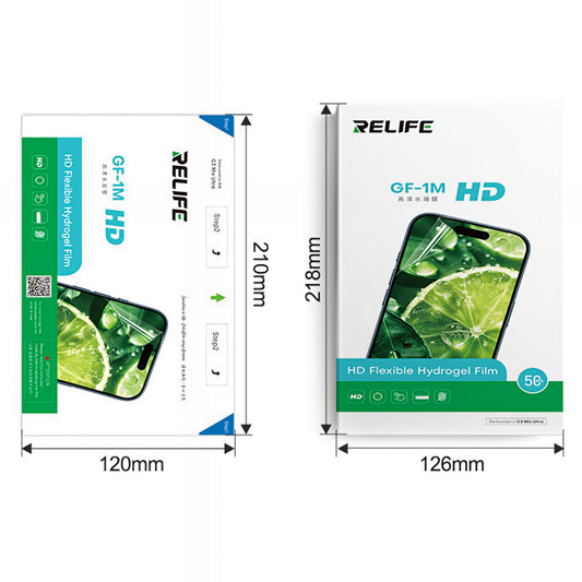 Folie Hidrogel / TPU Relife GF-1M pentru Aparat Laminare UV Vid Sunshine C3 Mix Ultra, 120mm x 210mm, Set 50 bucati