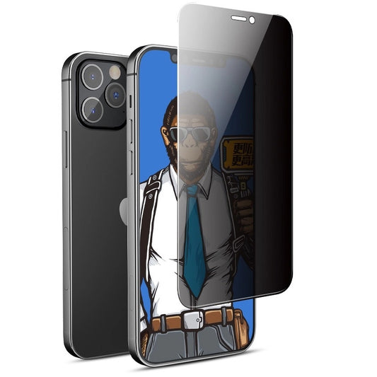 Folie de protectie Ecran Privacy Blueo pentru Apple iPhone 13 Pro Max, Sticla Securizata, Full Glue, 5D