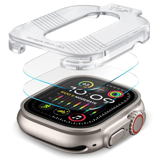 Folie Protectie Tech-Protect Supreme Set pentru Apple Watch Ultra Series, Set 2 bucati, Sticla Securizata