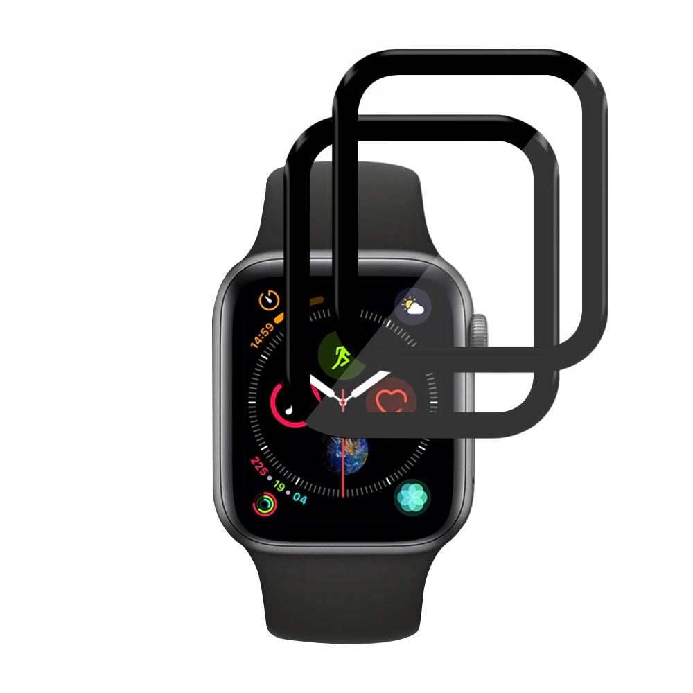 Folie Protectie Techsuit Nano Flex pentru Apple Watch 40mm Series, Set 2 bucati, Plastic, Neagra
