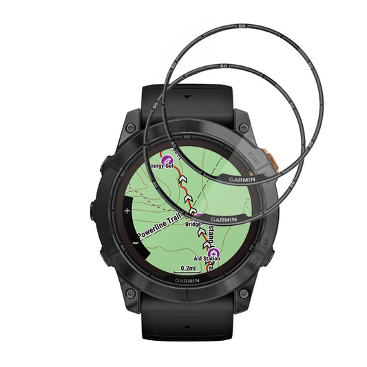 Folie Protectie Techsuit Nano Flex pentru Garmin Fenix 7X Pro Solar, Set 2 bucati, Plastic, Neagra