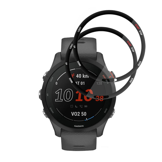 Folie Protectie Techsuit Nano Flex pentru Garmin Forerunner 255 Music / 255, Set 2 bucati, Plastic, Neagra