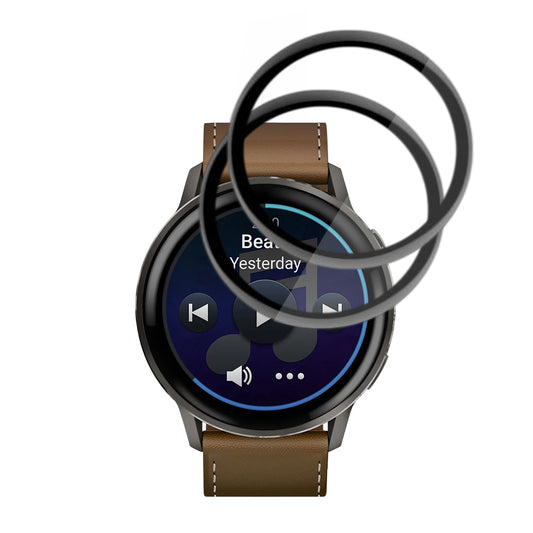 Folie Protectie Techsuit Nano Flex pentru Garmin Venu 4 45mm, Set 2 bucati, Plastic, Neagra