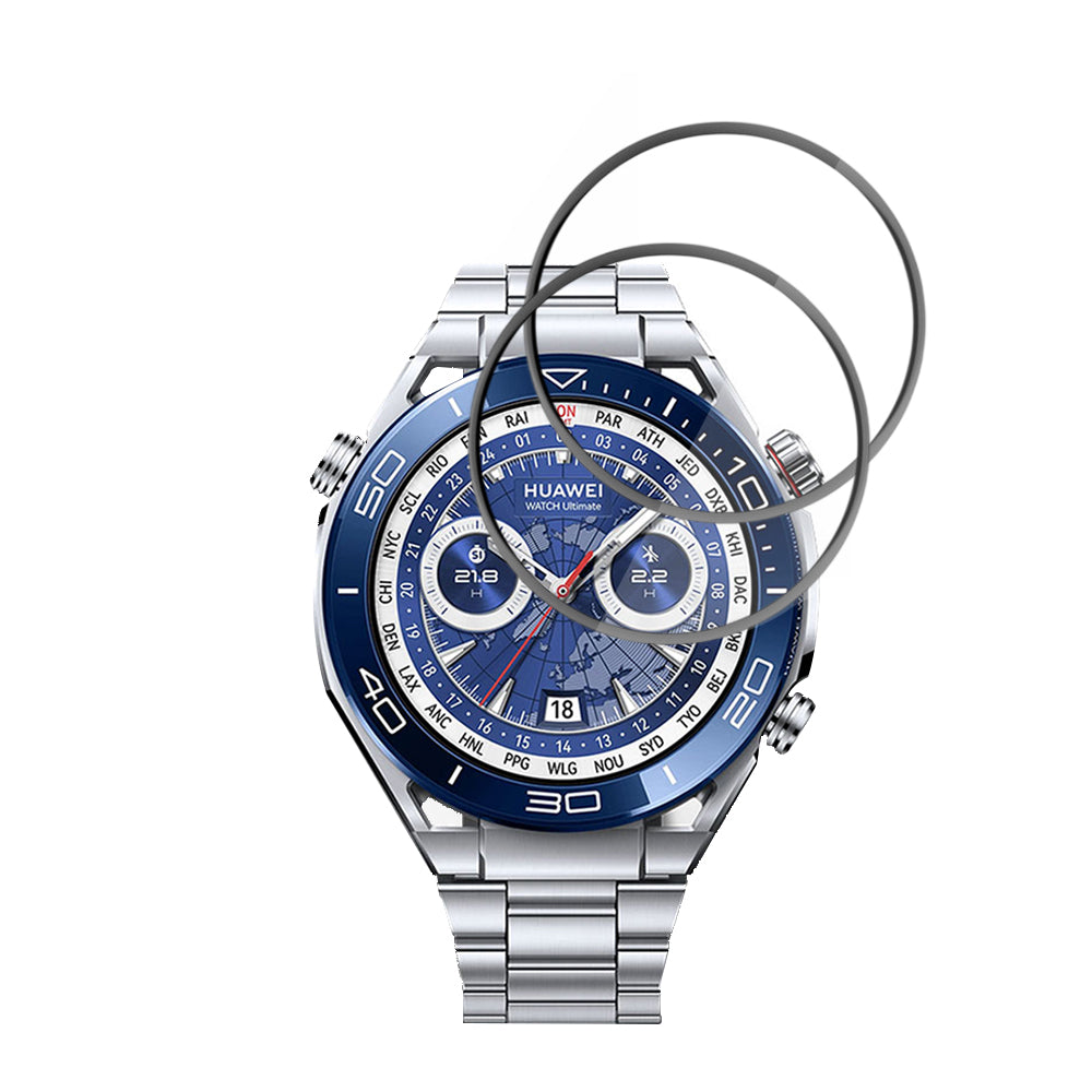 Folie Protectie Techsuit Nano Flex pentru Huawei Watch Ultimate 2 / Ultimate, Set 2 bucati, Plastic, Neagra
