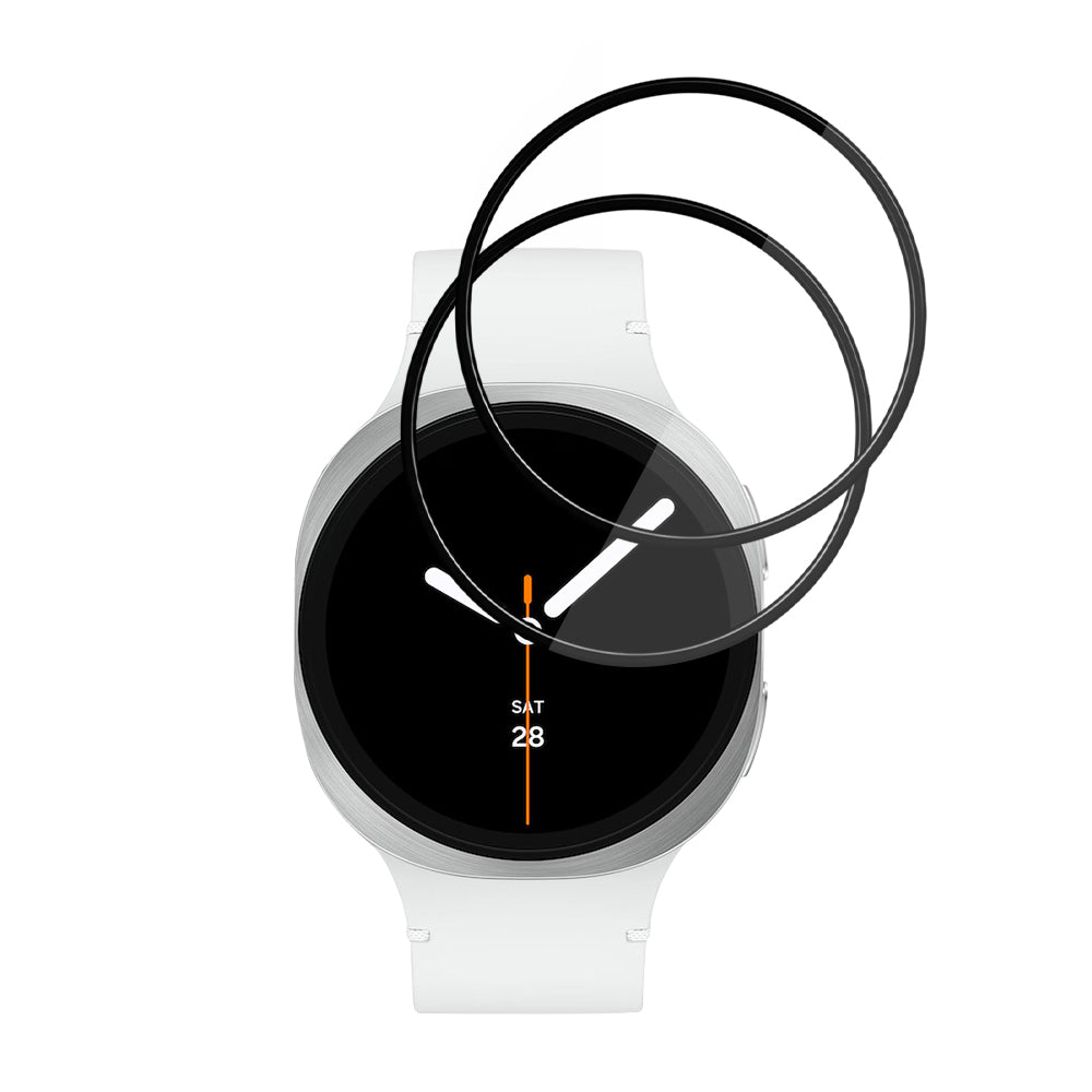 Folie Protectie Techsuit Nano Flex pentru Samsung Galaxy Watch8 44mm, Set 2 bucati, Plastic, Neagra
