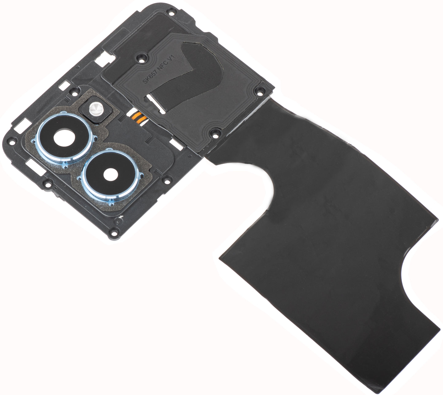 Geam Camera Spate - Blitz - Rama Interioara - Antena NFC HMD Pulse Pro, cu Rama, Argintiu, Service Pack 286954396