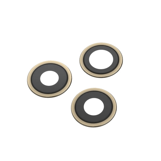 Geam Camera Spate Apple iPhone 12 Pro Max, Wide + UltraWide + Telephoto, cu Rama, Auriu