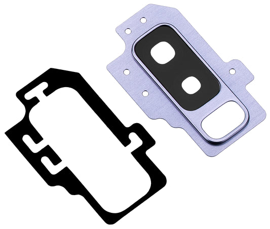 Geam Camera Spate Samsung Galaxy S9+ G965, cu Rama, Albastru