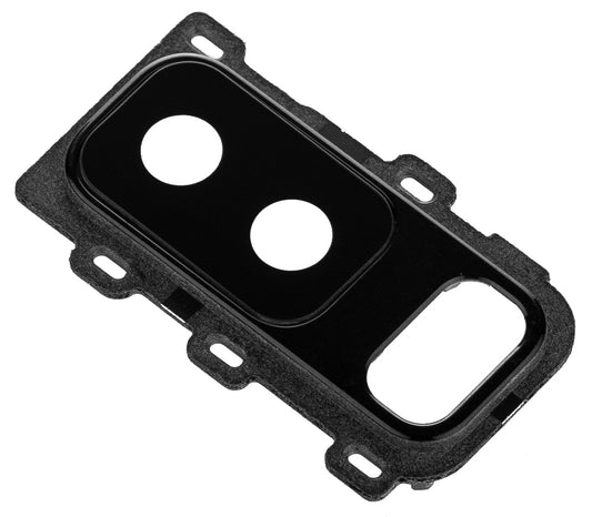 Geam Camera Spate Samsung Galaxy A6 Plus (2018) A605, cu Rama, Negru