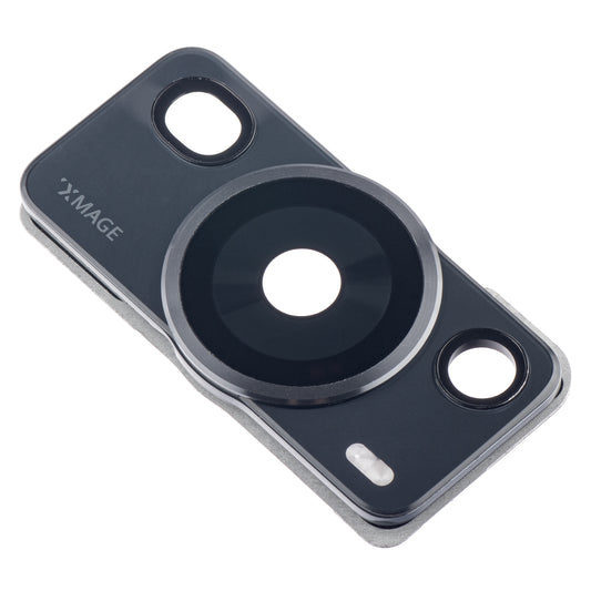 Geam Camera Spate Huawei P60 Pro, Wide + UltraWide + Telephoto + Blitz, cu Rama, Negru
