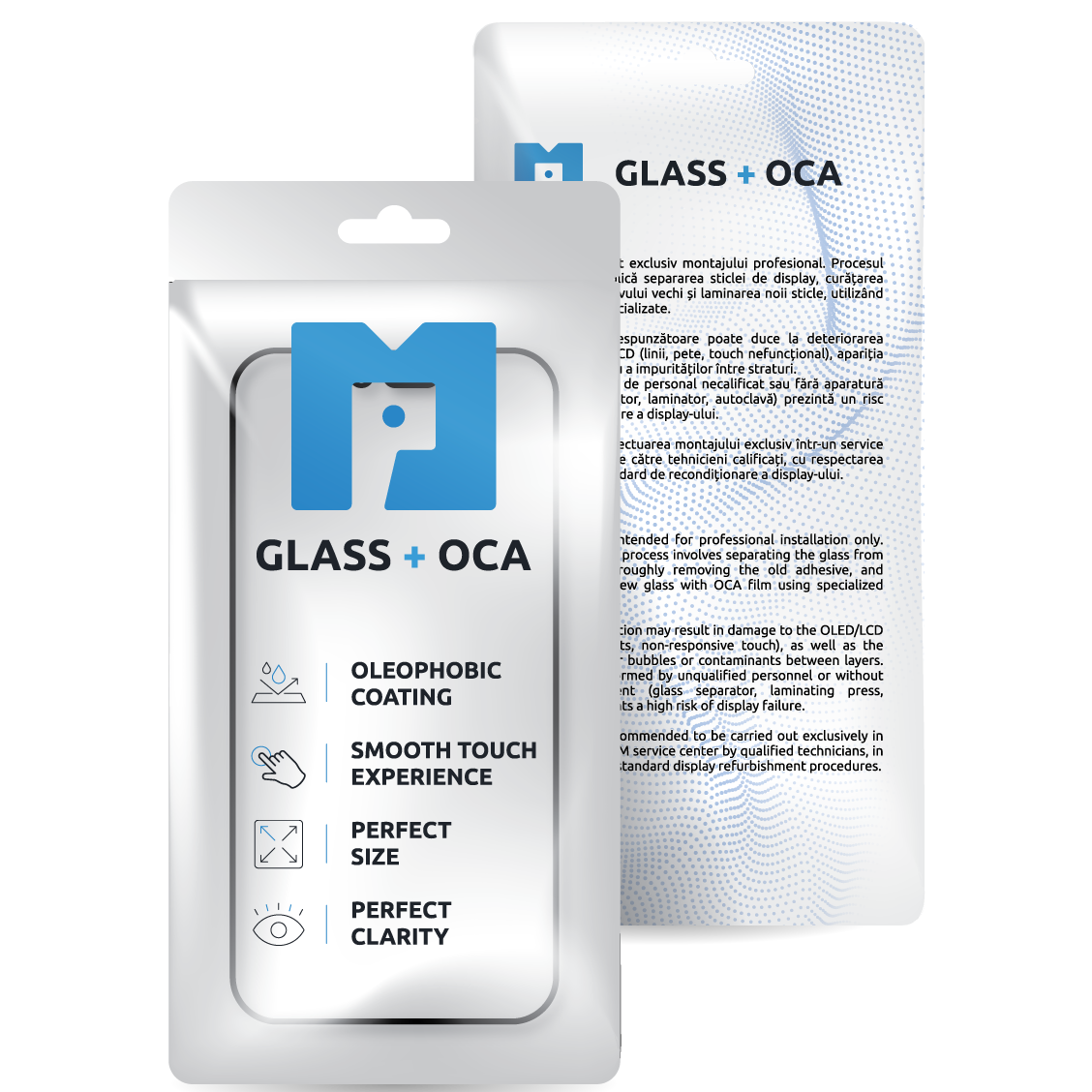 Geam Ecran + OCA MP compatibil cu Apple iPhone 16 Pro, Negru