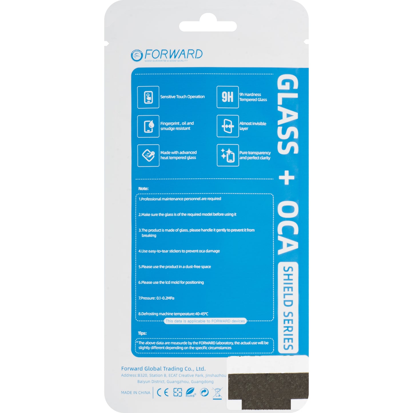 Geam Ecran + OCA Forward Shield pentru Samsung Galaxy S23+ S916, Negru