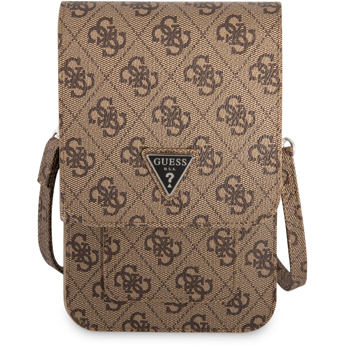 Geanta Universala pentru Telefon, Guess, 4G Triangle Logo, Maro