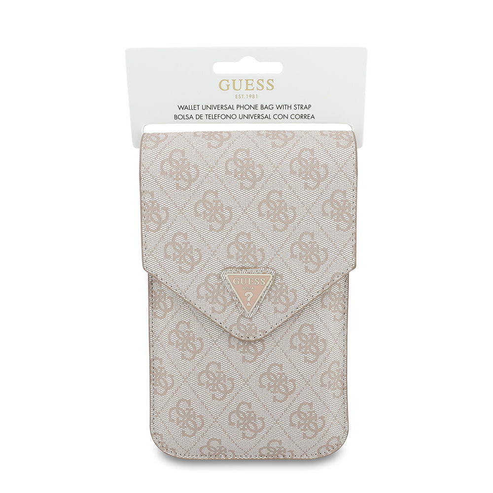 Geanta Universala pentru Telefon, Guess, Fliptok Triangle 4G, Roz