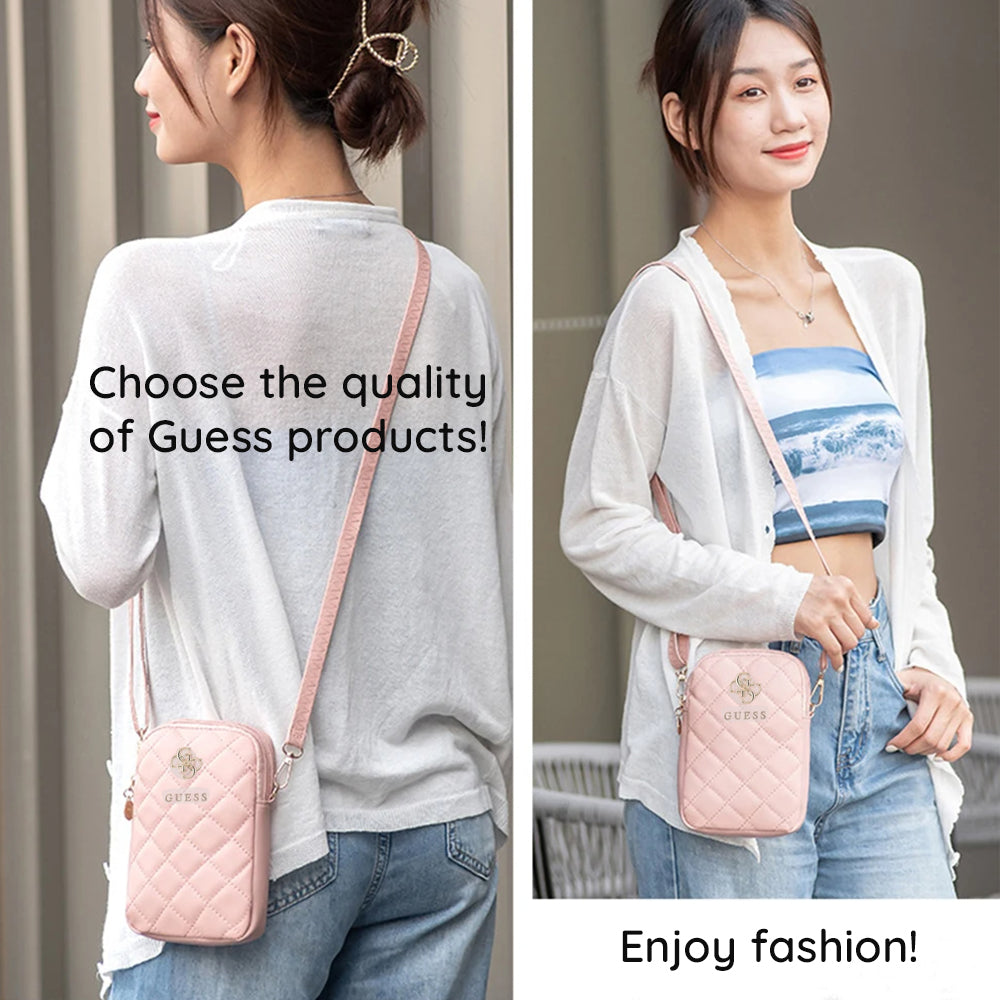 Geanta Universala pentru Telefon, Guess, Quilted 4G, Neagra