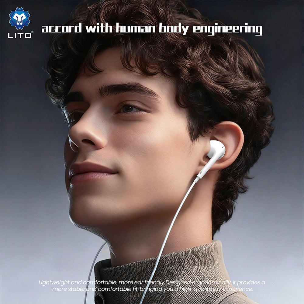 Handsfree 3.5mm Lito LF01A, Alb