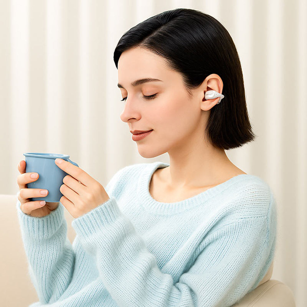 Handsfree Bluetooth Acefast Aceclip Pro, TWS, Auriu