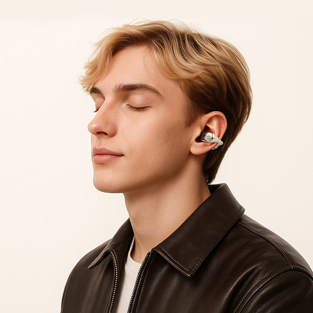 Handsfree Bluetooth Acefast Aceclip Pro, TWS, Auriu