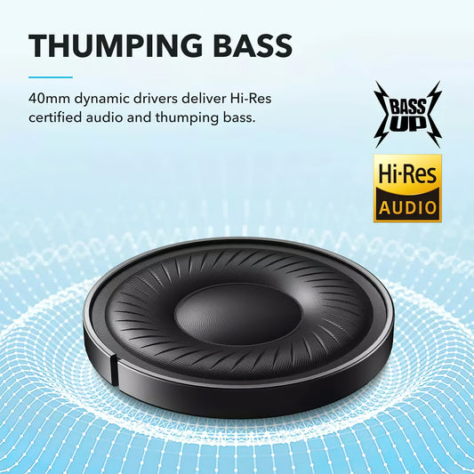 Handsfree Bluetooth Anker SoundCore Life Q20i, MultiPoint, A2DP, ANC, Albastru A3004G31