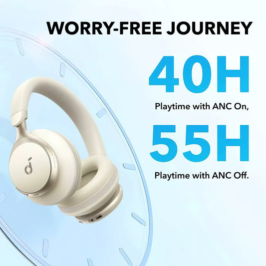 Handsfree Bluetooth Anker SoundCore Space On, MultiPoint, A2DP, ANC, Alb A3035G21